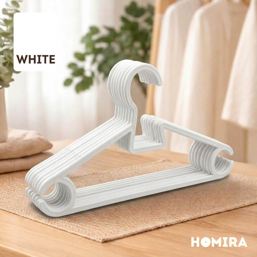 HOMIRA Multipurpose Plastic Clothes Hanger Non-slip Durable (12 Pcs/Set)