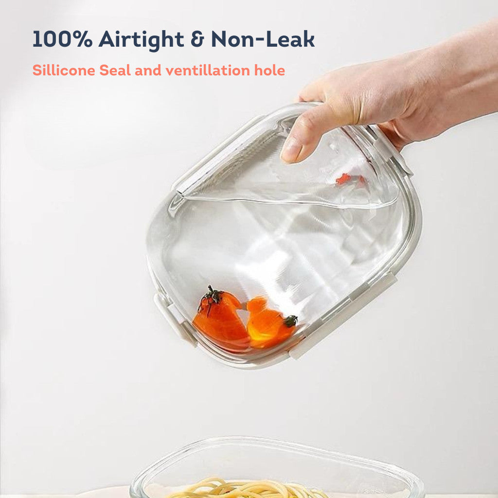HOMIRA Sunset Grey Series Glass Food Container (640ml-940ml)