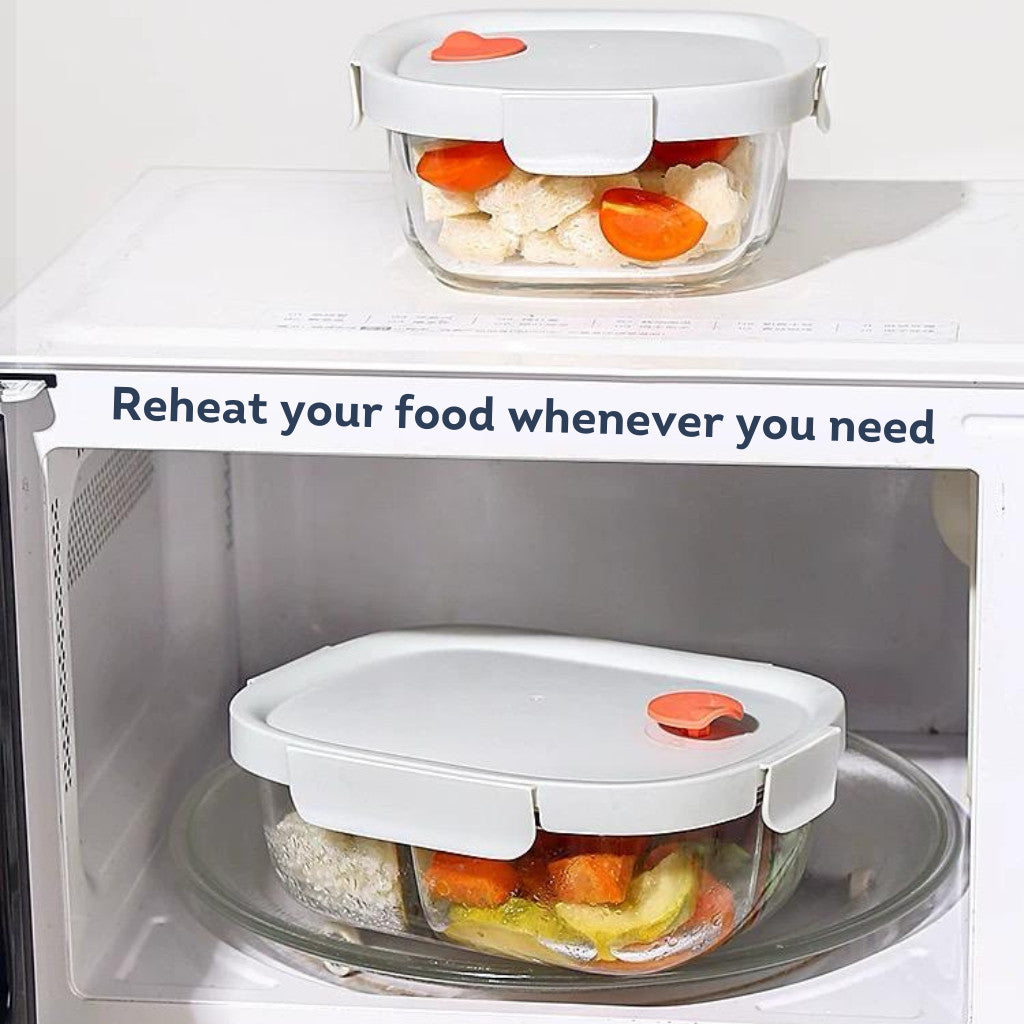 HOMIRA Sunset Grey Series Glass Food Container (640ml-940ml)