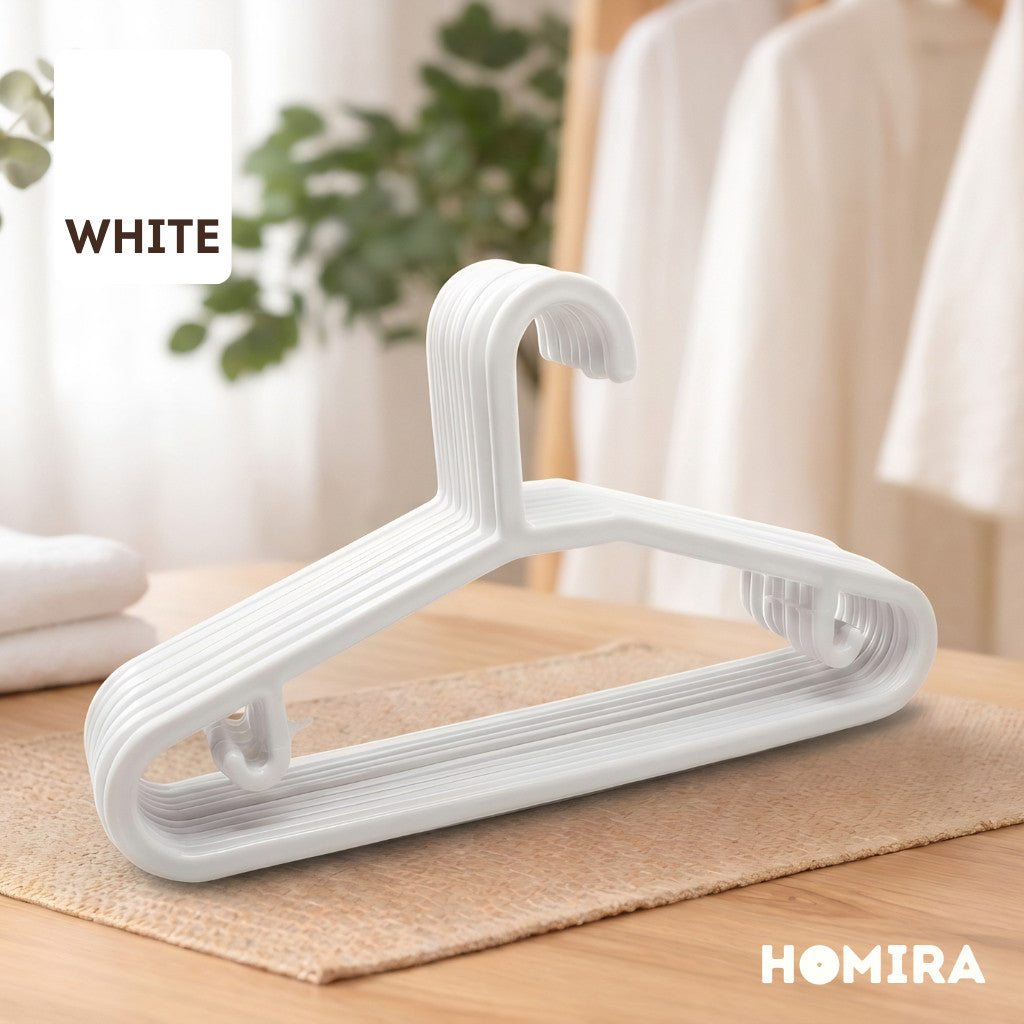 HOMIRA Standard Plastic Clothes Hanger Non-slip Durable (12 Pcs/Set)