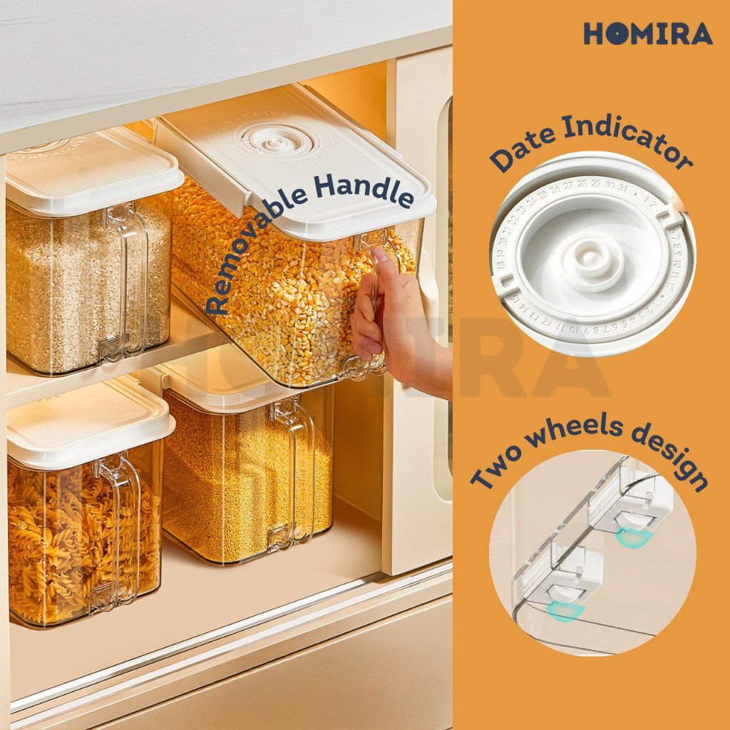 Homira Compress Vacuum Rice Container Airtight Food Storage 4.5L / 6L