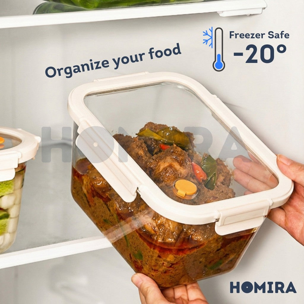 Homira Signature Series Borosilicate Glass Food Container 450ml-2600ml