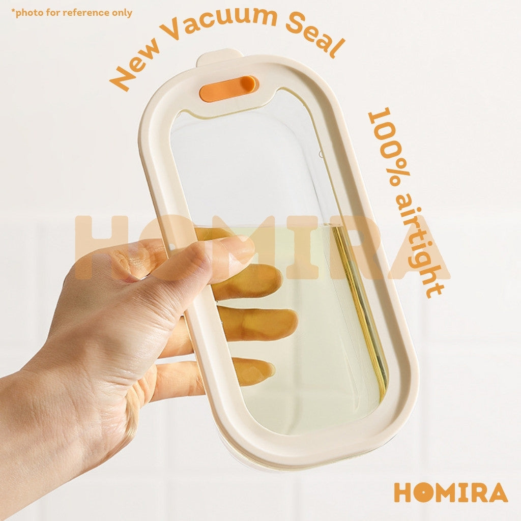 Timeless Series Square Borosilicate Glass Food Container 1370ml (2pcs)