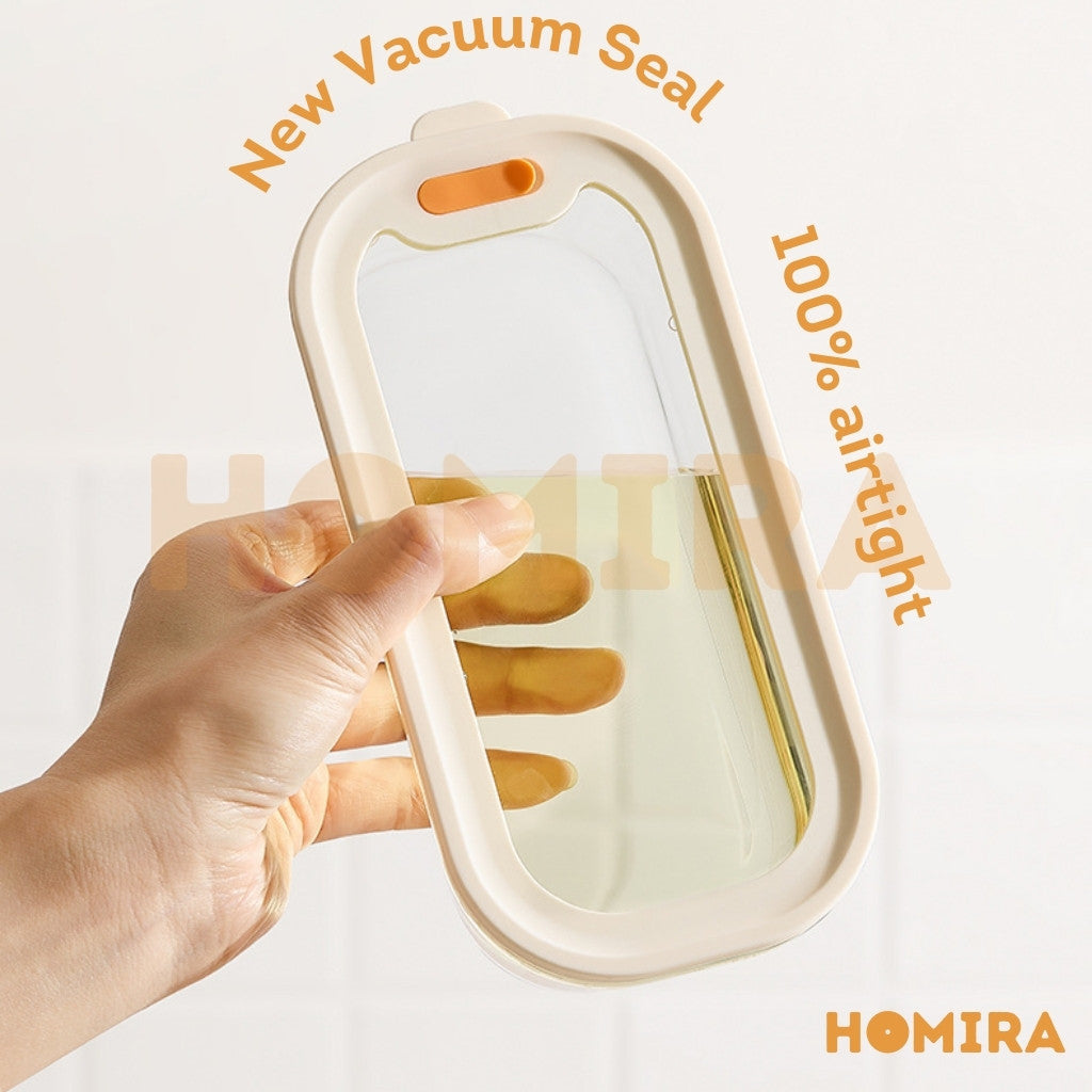 Timeless Series Square Borosilicate Glass Food Container 240ml / 560ml / 1370ml