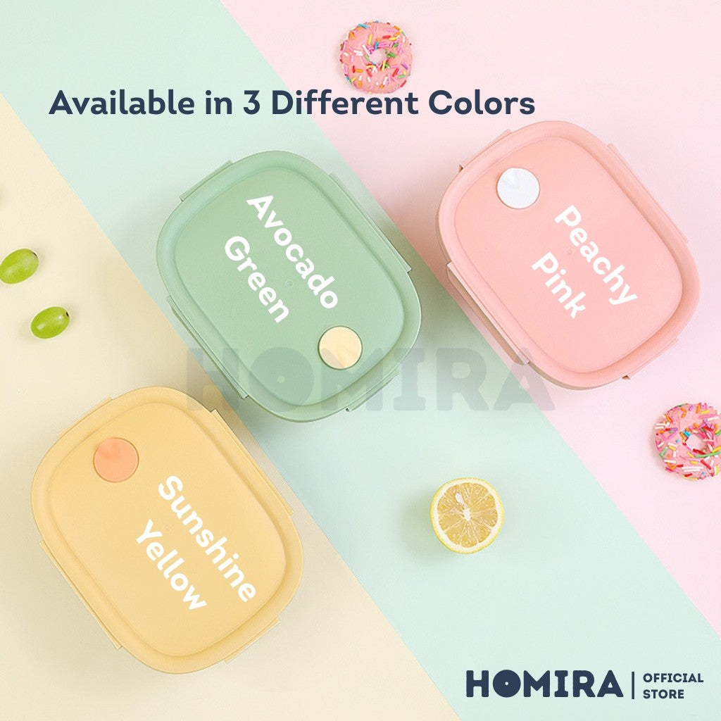 Homira Summer Series Borosilicate Glass Food Container β Airtight Leakproof Lunch Box | (450mlβ940ml)