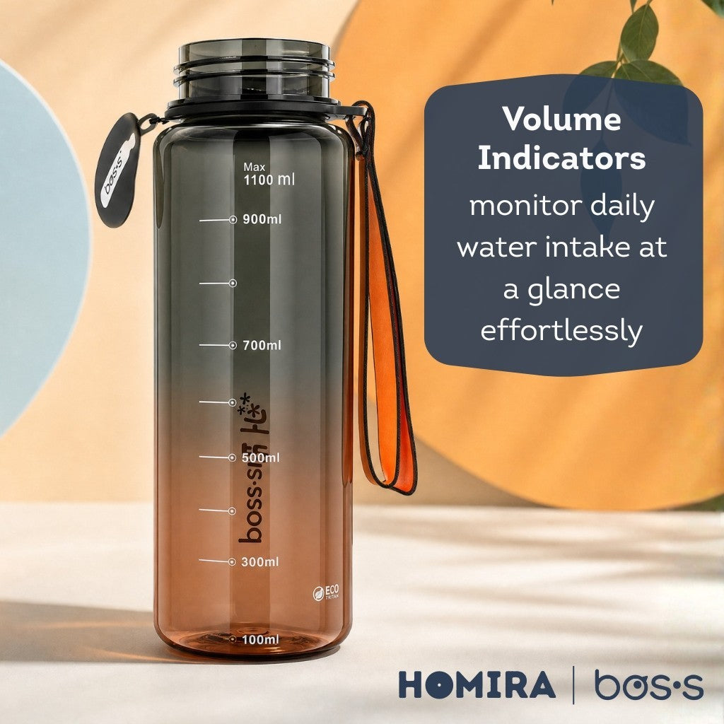 Bos's Tritan Sport Water Bottle with High-Flow Spout - 1100ml