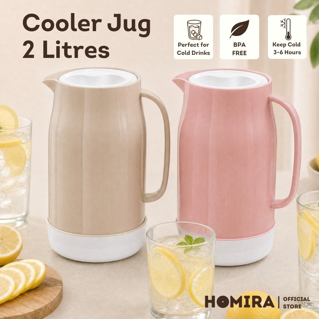 HOMIRA Cooler Jug 2L - Cold Drinks, Keep Cold, BPA Free