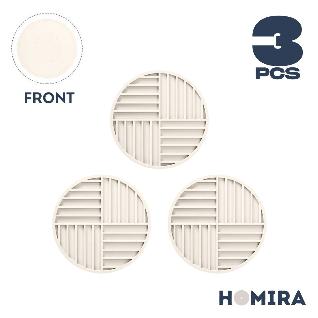 HOMIRA Thickened Silicone Heat-Resistant Round Trivet Mat (16cm / 22cm)