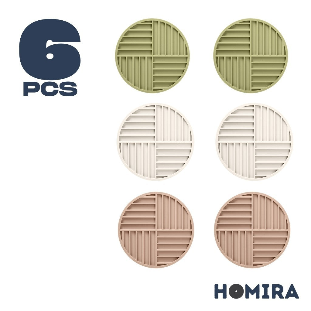 HOMIRA Thickened Silicone Heat-Resistant Round Trivet Mat (16cm / 22cm)