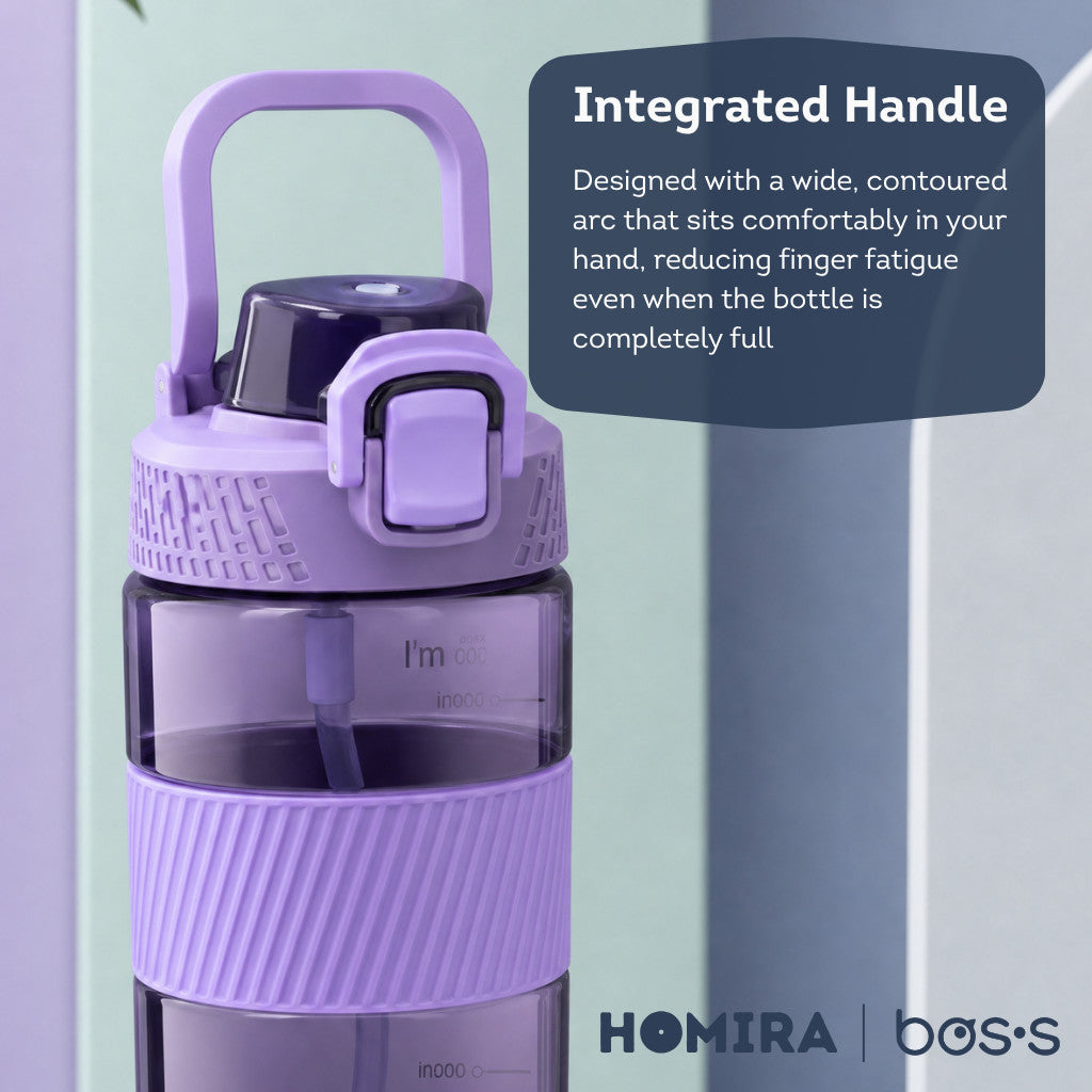 Bos's Tritan Sport Water Bottle 1700ml - Durable, BPA Free, Leakproof