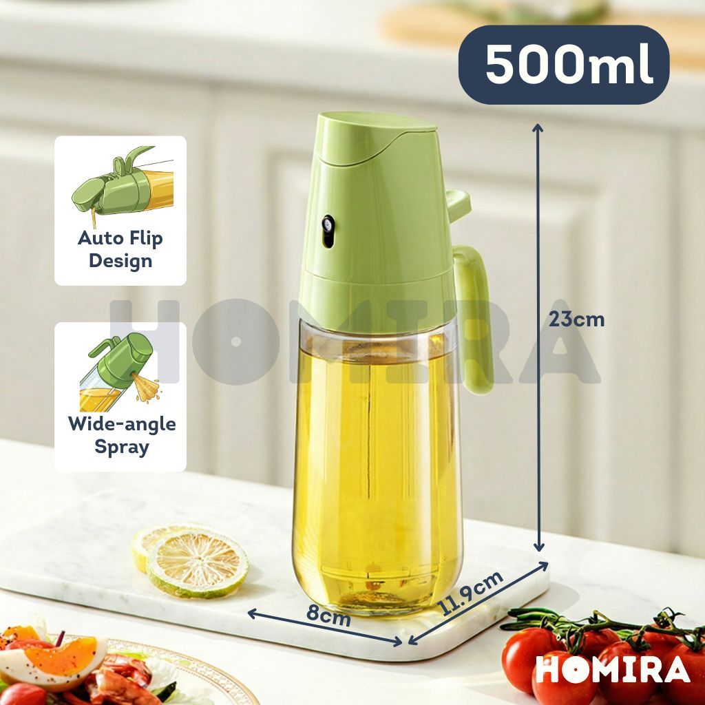 Homira Spray & Auto Flip Oil Dispenser 300ml / 500ml