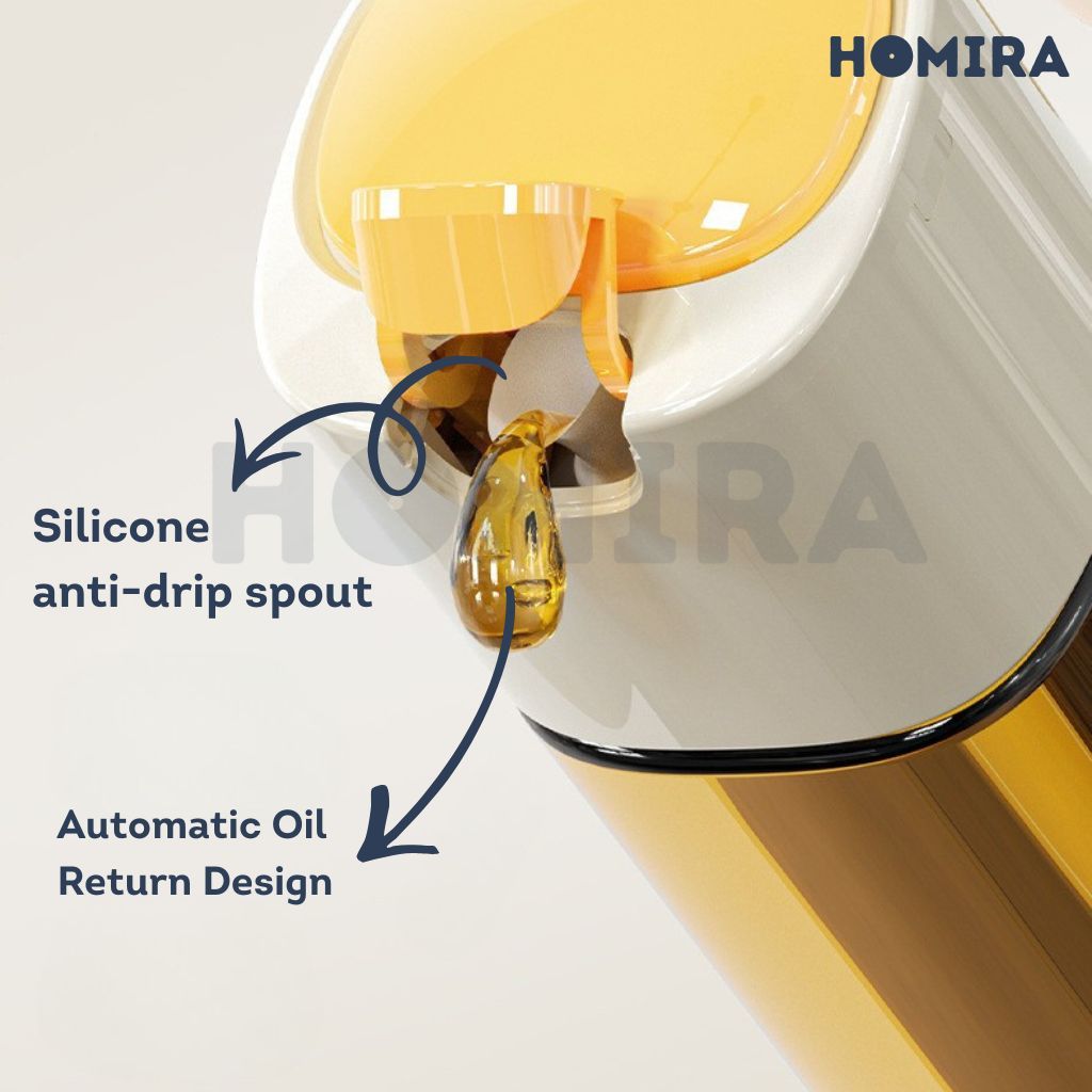 Homira Cooking Oil Glass Dispenser 500ml Auto Flip