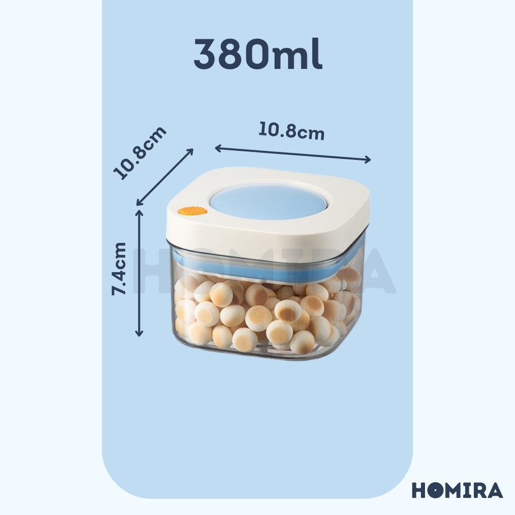 Homira Press Type Airtight Food Container Stackable 380ml /1100ml /1800ml