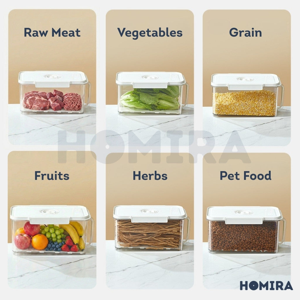 Homira Compress Vacuum Rice Container Airtight Food Storage 4.5L / 6L