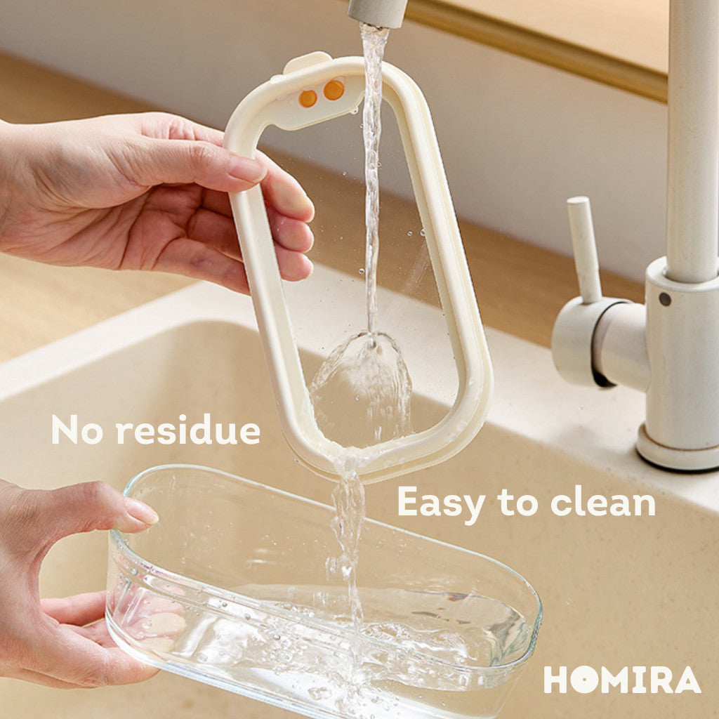HOMIRA Timeless Series Square Borosilicate Glass Food Container (1370ml x 2 Pcs)