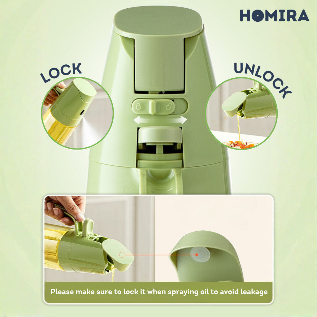 HOMIRA Spray & Auto Flip Oil Dispenser (300ml/500ml)