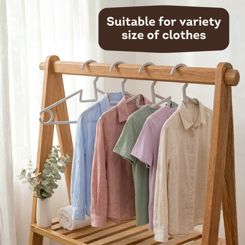 HOMIRA Multipurpose Plastic Clothes Hanger Non-slip Durable (12 Pcs/Set)