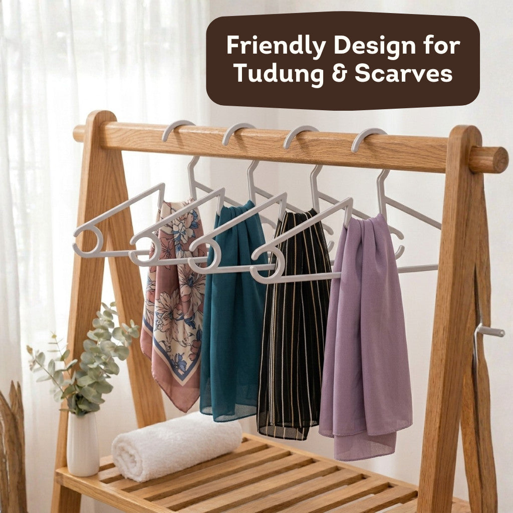 HOMIRA Multipurpose Plastic Clothes Hanger Non-slip Durable (12 Pcs/Set)