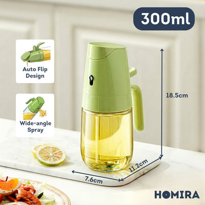 HOMIRA Spray & Auto Flip Oil Dispenser (300ml/500ml)