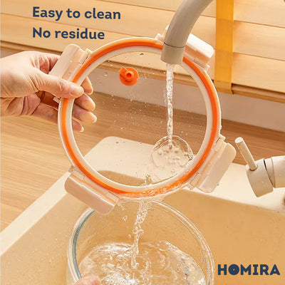 HOMIRA Signature Series Round Borosilicate Glass Food Container (520ml)
