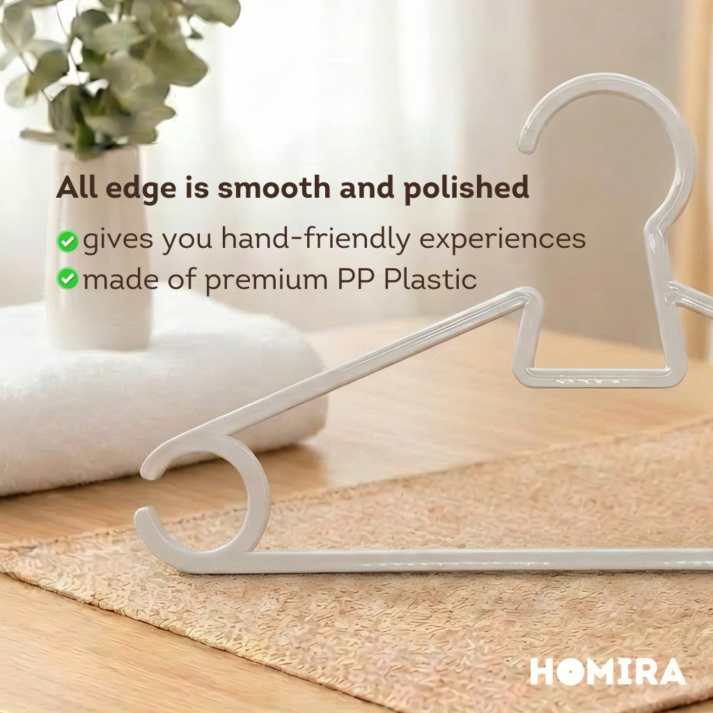 HOMIRA Multipurpose Plastic Clothes Hanger Non-slip Durable (12 Pcs/Set)