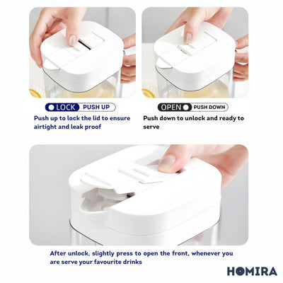 HOMIRA Water Jug Food Grade with Lock (2000ml)