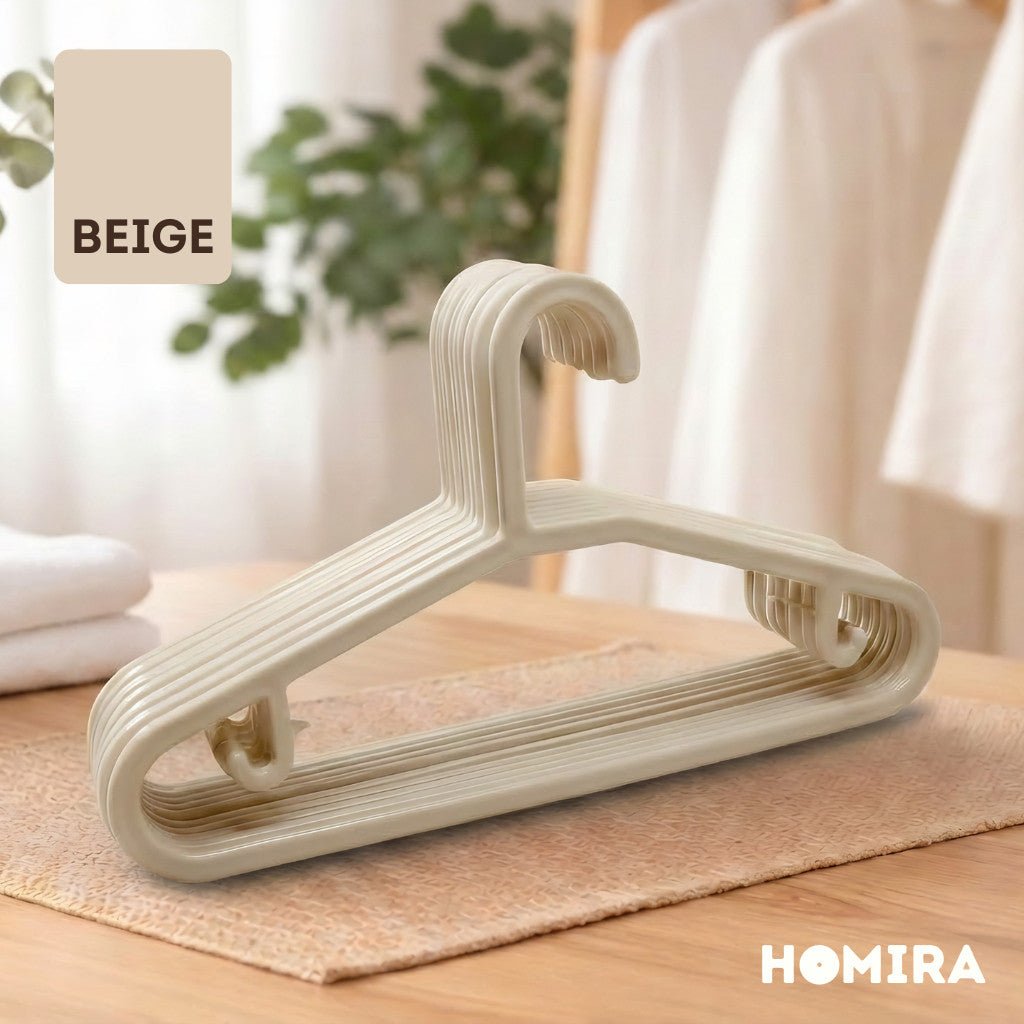 HOMIRA Standard Plastic Clothes Hanger Non-slip Durable (12 Pcs/Set)