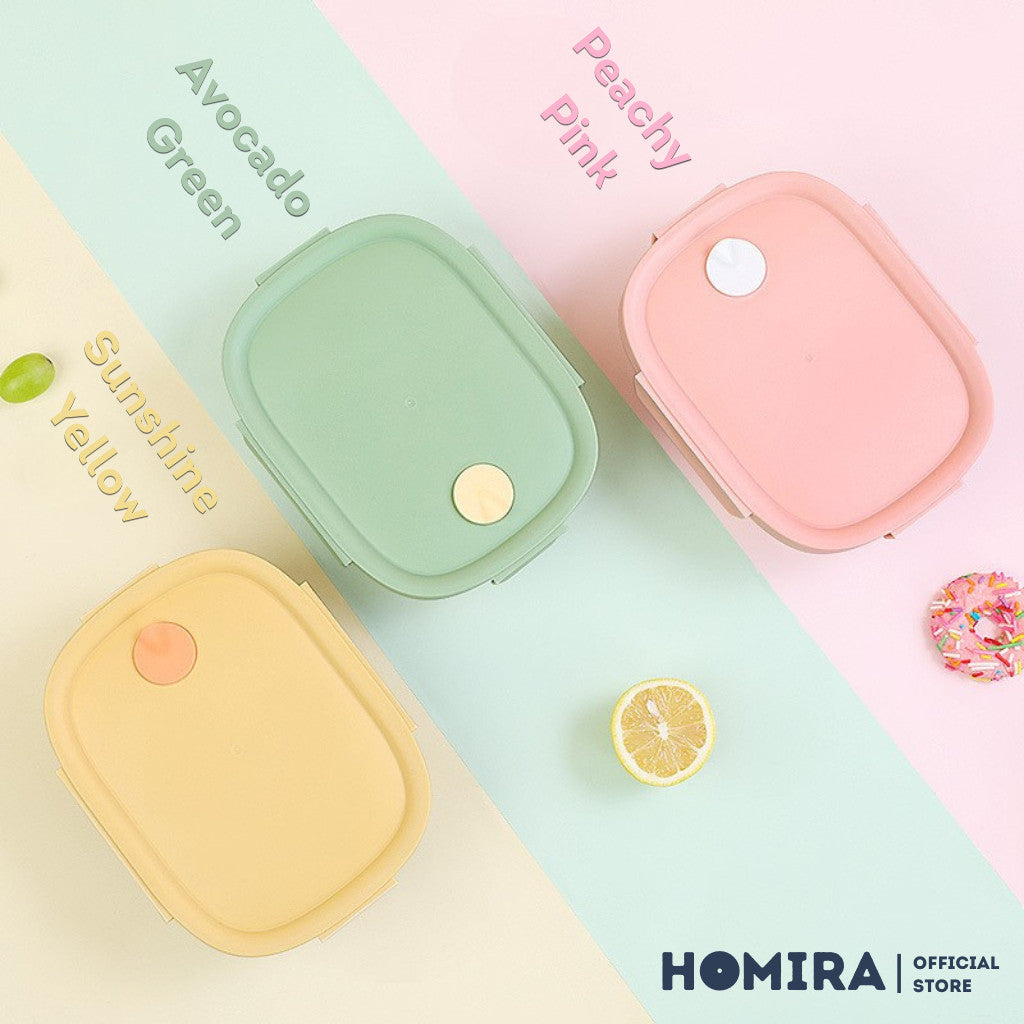 HOMIRA Summer Series Borosilicate Glass Food Container Lunch Box (450ml-940ml)