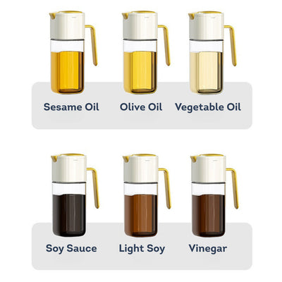 HOMIRA Cooking Oil Glass Dispenser Auto Flip (500ml)