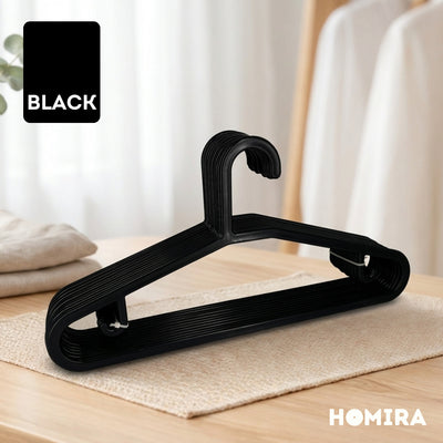HOMIRA Standard Plastic Clothes Hanger Non-slip Durable (12 Pcs/Set)