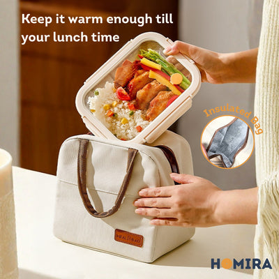 HOMIRA Signature Series Borosilicate Glass Lunchbox Bag Set