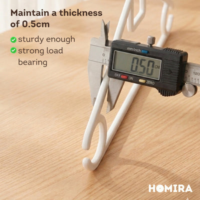 HOMIRA Multipurpose Plastic Clothes Hanger Non-slip Durable (12 Pcs/Set)