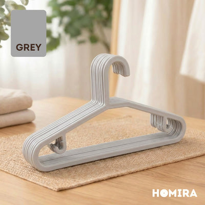HOMIRA Standard Plastic Clothes Hanger Non-slip Durable (12 Pcs/Set)