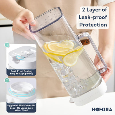 HOMIRA Water Jug Food Grade with Lock (2000ml)