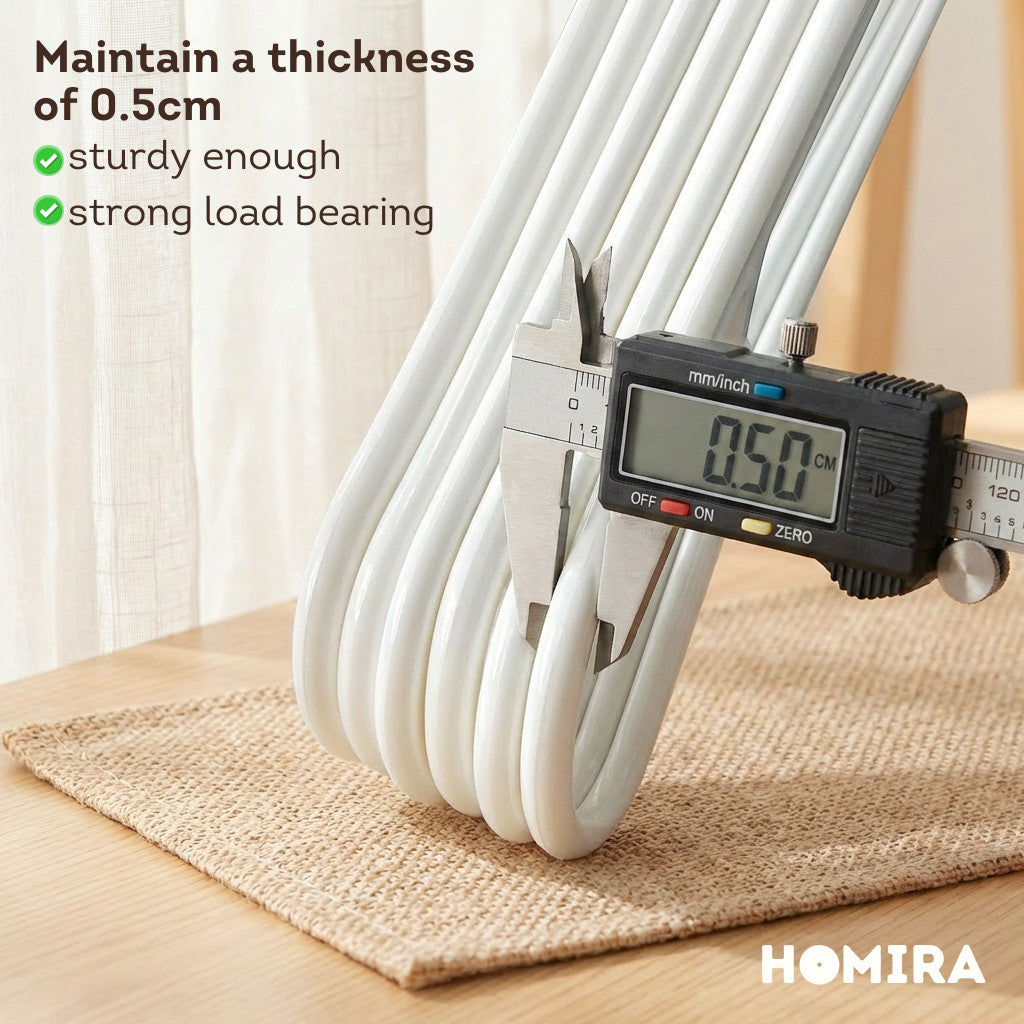 HOMIRA Standard Plastic Clothes Hanger Non-slip Durable (12 Pcs/Set)