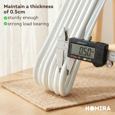 HOMIRA Standard Plastic Clothes Hanger Non-slip Durable (12 Pcs/Set)