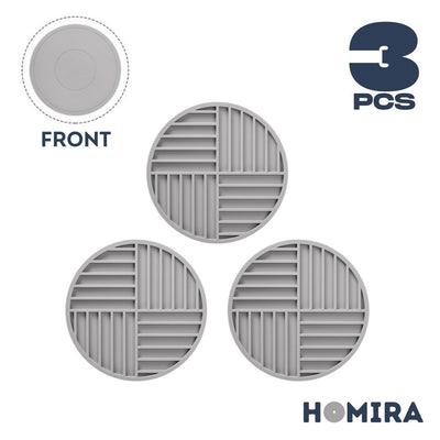 HOMIRA Thickened Silicone Heat-Resistant Round Trivet Mat (16cm / 22cm)