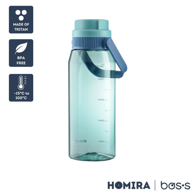 Bos's Tritan Sport Water Bottle with Integrated Handle - 1000ml