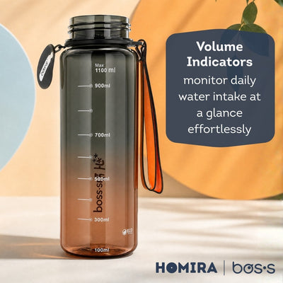 Bos's Tritan Sport Water Bottle with High-Flow Spout - 1100ml