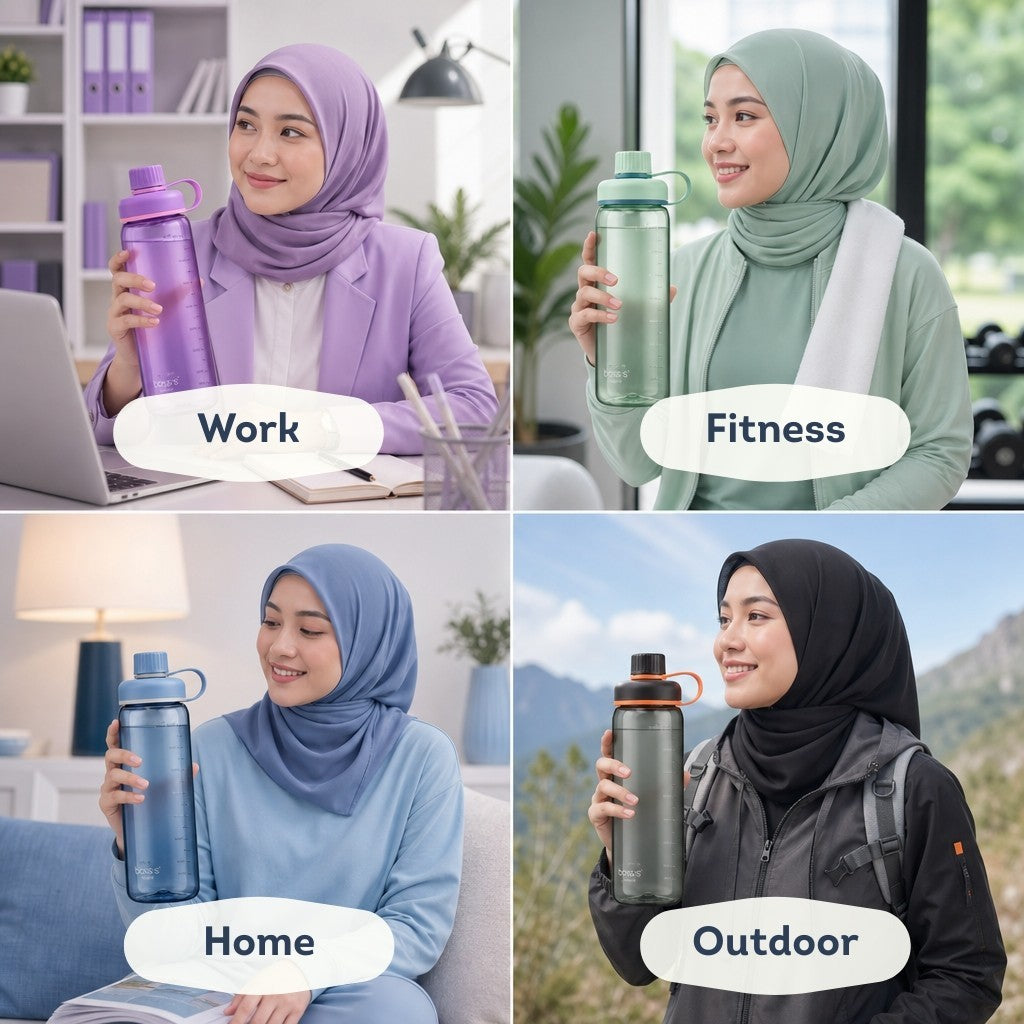 Bos's Tritan Water Bottle 800ml - Durable, BPA Free, Leakproof