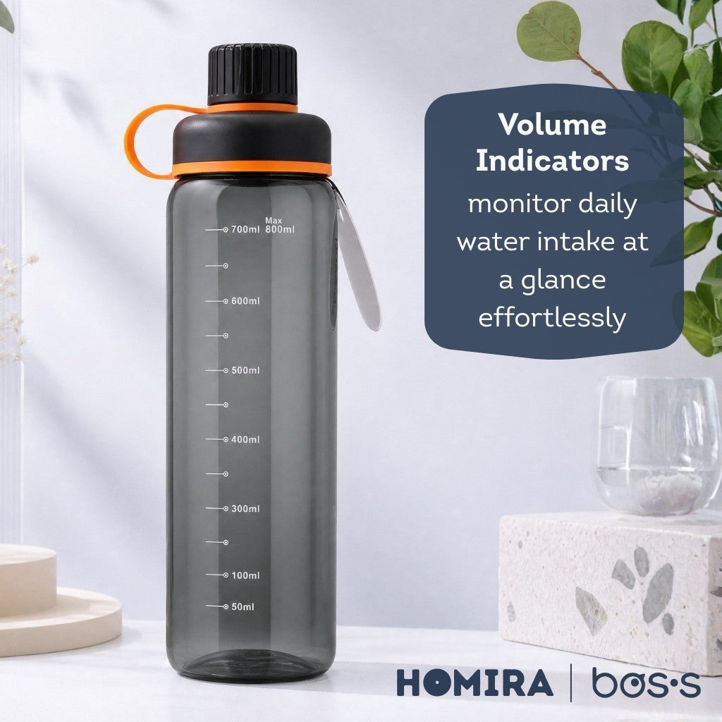 Bos's Tritan Water Bottle 800ml - Durable, BPA Free, Leakproof