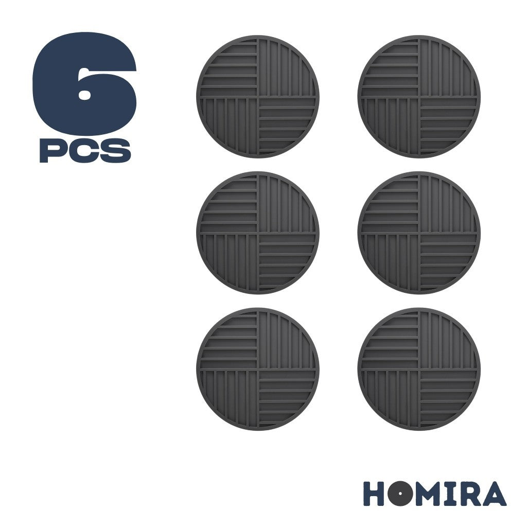 HOMIRA Thickened Silicone Heat-Resistant Round Trivet Mat (16cm / 22cm)