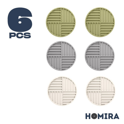 HOMIRA Thickened Silicone Heat-Resistant Round Trivet Mat (16cm / 22cm)