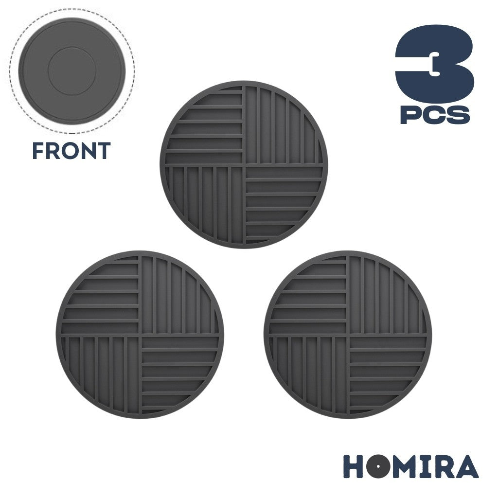 HOMIRA Thickened Silicone Heat-Resistant Round Trivet Mat (16cm / 22cm)
