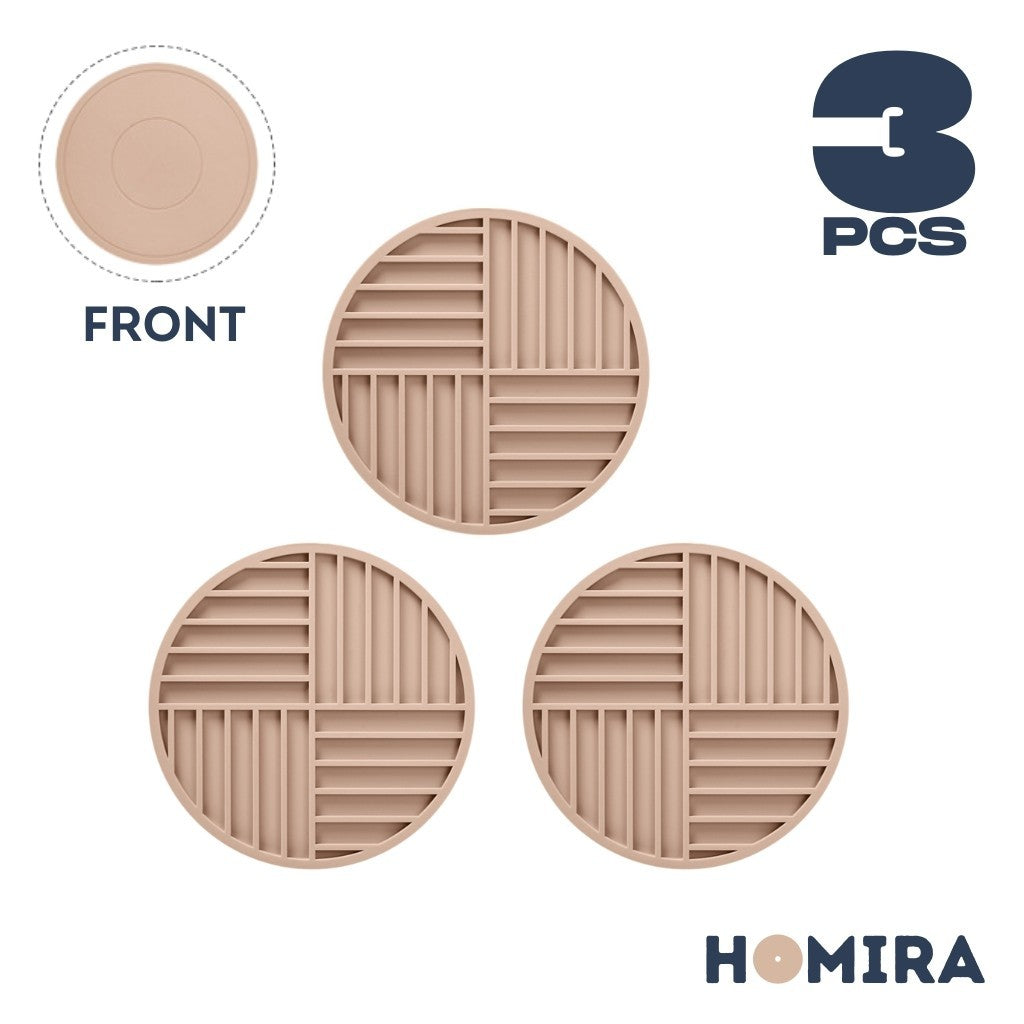 HOMIRA Thickened Silicone Heat-Resistant Round Trivet Mat (16cm / 22cm)