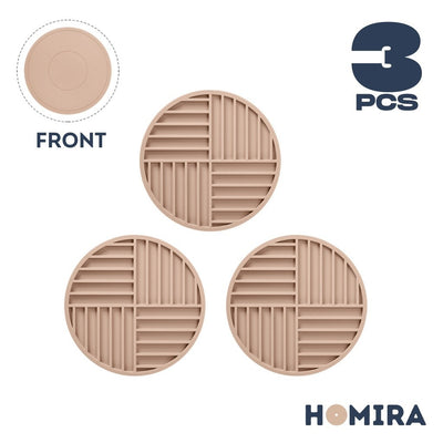 HOMIRA Thickened Silicone Heat-Resistant Round Trivet Mat (16cm / 22cm)
