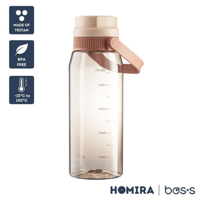 Bos's Tritan Sport Water Bottle with Integrated Handle - 1000ml