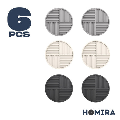 HOMIRA Thickened Silicone Heat-Resistant Round Trivet Mat (16cm / 22cm)