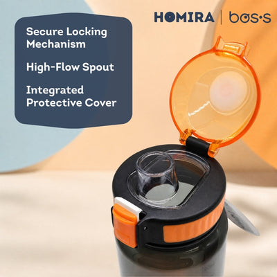 Bos's Tritan Sport Water Bottle with High-Flow Spout - 1100ml