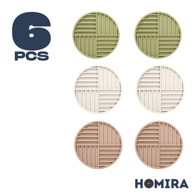 HOMIRA Thickened Silicone Heat-Resistant Round Trivet Mat (16cm / 22cm)